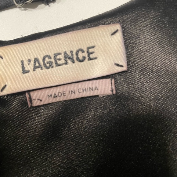 L'AGENCE Black Satin Camisole - Picture 2 of 3